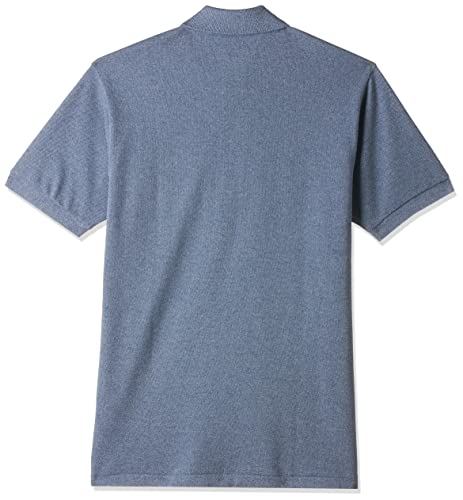 Lacoste mens Short Sleeve Chine Pique Polo Shirt, Light Indigo Blue, X-Large US