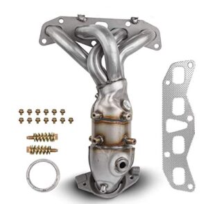 mostplus front exhaust manifold catalytic converter compatible for 2002 2003 2004 2005 2006 nissan altima 2.5l replaces 674-659