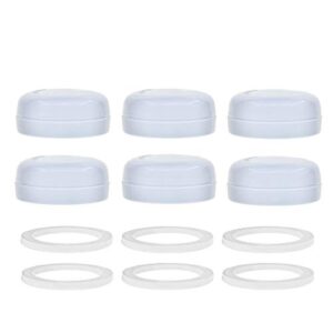 maymom solid lids aka travel caps w/sealing ring compatible with avent bottle; cap replace avent natural bottle screw ring n sealing disc; fit avent anti-colic polypropylene, glass bottle, avent pp