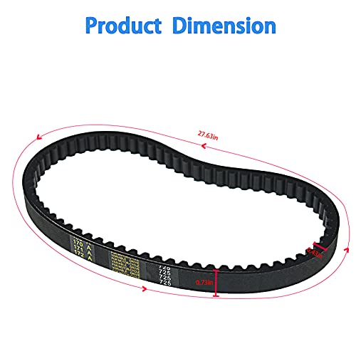 labwork Drive Belt 725 Replacement for Go Kart 30 Series Torque Converter- 3pc Set (3 Belts)