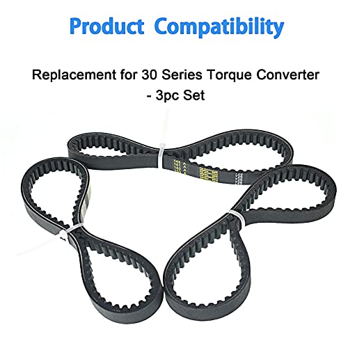 labwork Drive Belt 725 Replacement for Go Kart 30 Series Torque Converter- 3pc Set (3 Belts)