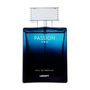 liberty luxury passion perfume for men (100ml/3.4oz), eau de parfum (edp) spray, crafted in france, long lasting smell, spicy notes.