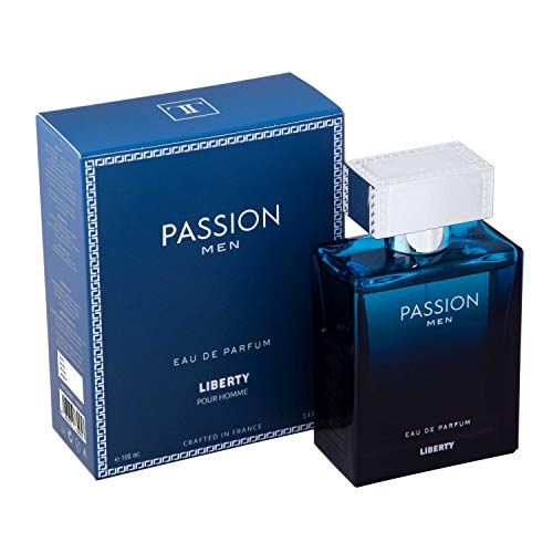 Liberty Luxury Passion Perfume for Men (100ml/3.4Oz), Eau De Parfum (EDP) Spray, Crafted in France, Long Lasting Smell, Spicy Notes.