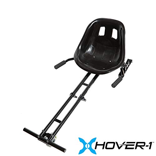 Hover-1 Kart Buggy Attachment | Compatible with Most 6.5" & 8" Electric Hoverboards, Hand-Operated Rear Wheel Control, Adjustable Frame & Straps, Easy Assembly & Install, Black