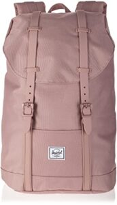 herschel retreat backpack, ash rose/ash rose rubber, classic 19.5l