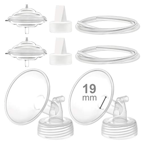 Maymom Pump Parts Compatible with Spectra S2 Spectra S1 Spectra 9 Plus Breastpump, Flange (19mm) Valve Tubing Backflow Protector, Not Original Spectra Pump Parts Not Original Spectra S2 Accessories