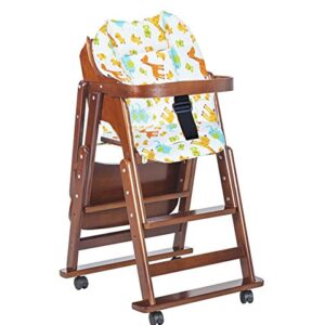 Twoworld Baby High Chair Seat Cushion Liner Mat Pad Cover and High Chair Straps (5 Point Harness) 1 Suit (Animal)