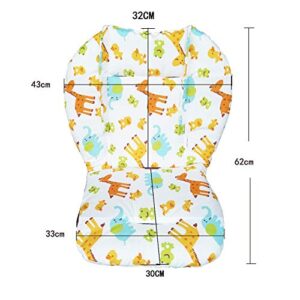 Twoworld Baby High Chair Seat Cushion Liner Mat Pad Cover and High Chair Straps (5 Point Harness) 1 Suit (Animal)