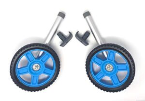 top glides 8" off-road walker wheel kits with free flexfit universal ski glides (blue)