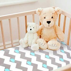 COSMOPLUS Stretch Fitted Pack n Play Playard Sheets 2 Pack for Mini Crib Sheet Set,Pack n Play Mattress Cover, Ultra Stretchy Soft,Whale/Cloud