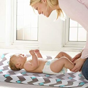 COSMOPLUS Stretch Fitted Changing Pad Cover 2 Pack Stretchy Changing Table Pad Covers for Boys Girls, Whale/Cloud