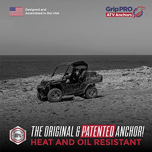 GripPRO ATV Anchors to fit Polaris Ranger & General Lock & Ride - ATV Tie Down Anchors Set of 6 - OEM Quality Fit ATV Lock and Ride Accessories - Patented Design - Will NOT FIT RZR