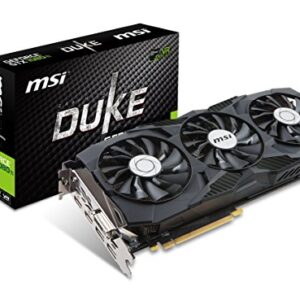 MSI Gaming GeForce GTX 1080 Ti 11GB GDRR5X DirectX 12 352-bit VR Ready Graphics Card (GTX 1080 TI Duke 11G OC) (Renewed)