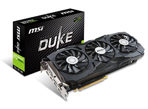 MSI Gaming GeForce GTX 1080 Ti 11GB GDRR5X DirectX 12 352-bit VR Ready Graphics Card (GTX 1080 TI Duke 11G OC) (Renewed)