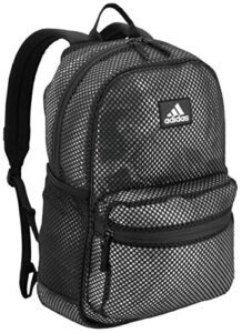 adidas unisex hermosa ii mesh backpack, black/white, one size