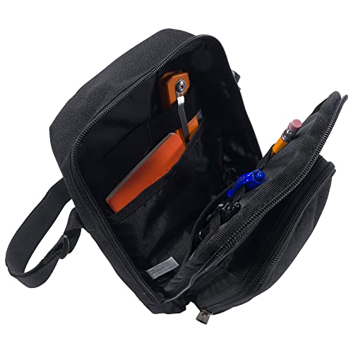 Carhartt Unisex Adult Zip, Durable, Adjustable Crossbody Bag with Zipper Closure, Black, One Size