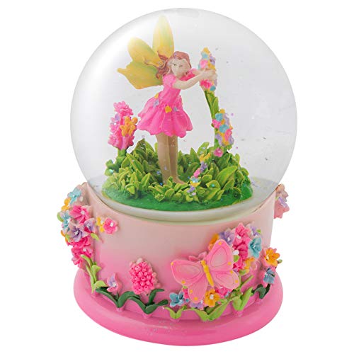 Elanze Designs Magical Fairy in Rotating Garden 100MM Musical Water Globe Plays Tune Beautiful Dreamer