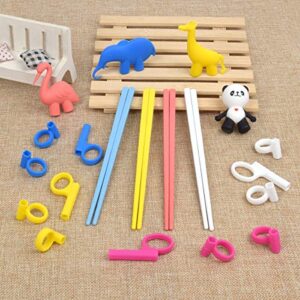 Training Chopsticks, Cute Animal Shape Easy to Use Learning Chopsticks for Kids With attachable for Right or Left Handed Child Adults Beginners (4 pack)