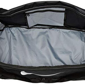 Nike Brasilia Training Medium Duffle Bag, Durable for Women & Men with Adjustable Strap, Black/Black/White