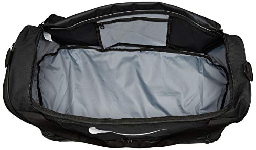 Nike Brasilia Training Medium Duffle Bag, Durable for Women & Men with Adjustable Strap, Black/Black/White