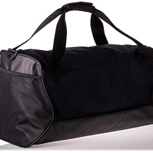 Nike Brasilia Training Medium Duffle Bag, Durable for Women & Men with Adjustable Strap, Black/Black/White