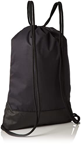 Nike Brasilia Training Gymsack, Drawstring Backpack with Zipper Pocket and Reinforced Bottom, Black/Black/White