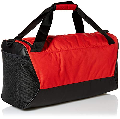 Nike Brasilia Training Medium Duffle Bag, Durable Nike Duffle Bag for Women & Men with Adjustable Strap, University Red/Black/White