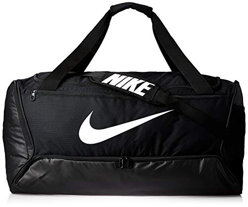 NIKE Brasilia Large Duffel - 9.0, Black/Black/White, Misc