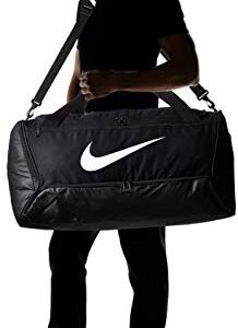 NIKE Brasilia Large Duffel - 9.0, Black/Black/White, Misc