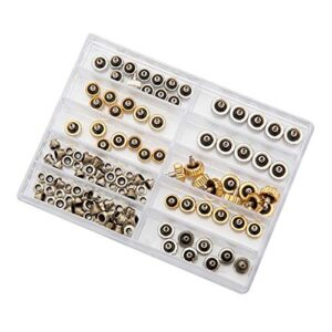 Pukido Lowest Price 60pcs Watch Crown for Rolex Copper 5.3mm 6.0mm 7.0mm Silver Gold Repair Accessories Assortment Parts