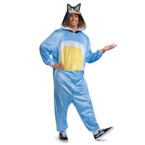 Disguise Bluey Bandit Costume, Official Bluey Dad Costume and Headpiece, One Size Large/XL (42-46)