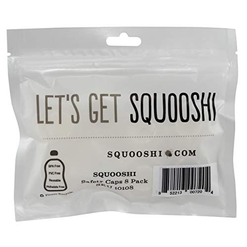 Squooshi Universal Replacement Cap for All Reusable Food Pouches, 8 Count