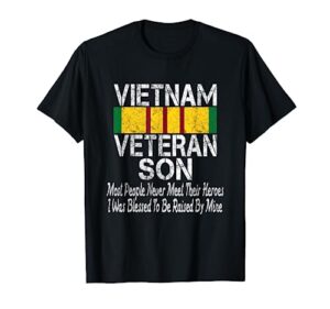 vintage us military family vietnam veteran son t-shirt