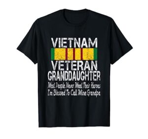 us military family vietnam veteran granddaughter gift t-shirt