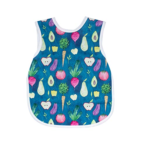 BapronBaby Organic Produce Bapron - Soft Waterproof Stain Resistant Bib - Machine Washable - 6m - 5yr - (Sz Baby/Toddler 6m-3T)