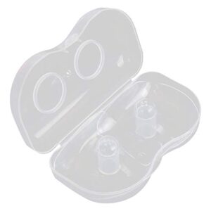 Finever 2Pair Nipplesuckers Nipple Corrector for Flat Inverted Nipples for Breastfeeding Mother or Women Silicone with Clear Case