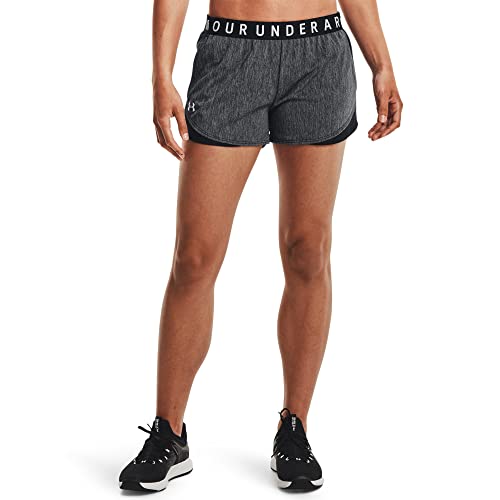 Under Armour Women's Play Up Twist Shorts 3.0 , Black (001)/White , Large