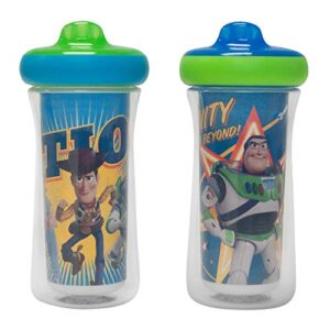 the first years disney/pixar toy story insulated hard spout pack of sippy cups for toddlers, 9 ounce (pack of 2)