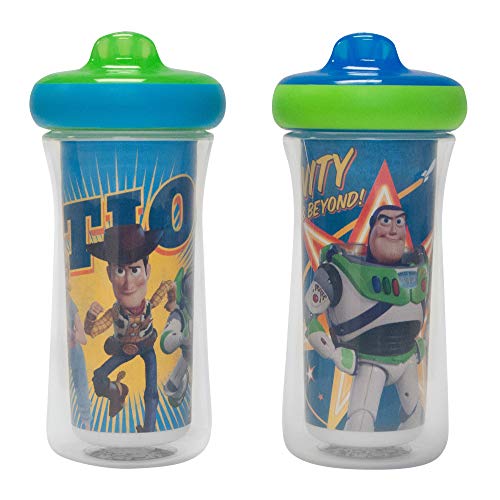 The First Years Disney/Pixar Toy Story Insulated Hard Spout Pack of Sippy Cups for Toddlers, 9 Ounce (Pack of 2)