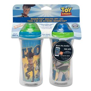 The First Years Disney/Pixar Toy Story Insulated Hard Spout Pack of Sippy Cups for Toddlers, 9 Ounce (Pack of 2)