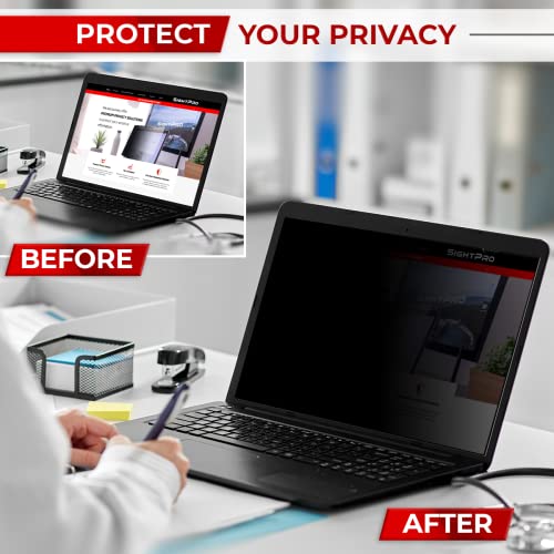 SightPro 14 Inch 16:9 Laptop Privacy Screen Filter - Computer Monitor Privacy Shield and Anti-Glare Protector