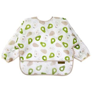 vs-foru baby smock with long sleeves-toddler soft bib for 6-24 months
