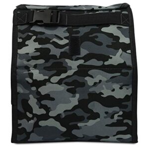 PackIt® Freezable Lunch Bag, Charcoal Camo, Built with EcoFreeze® Technology, Foldable, Reusable, Zip and Velcro Closure with Buckle Handle, Perfect for Fresh Lunch On the Go