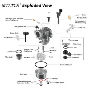 Carburetor with Gasket Set Replacement for KT196 196cc 5.5HP 6.5HP OHV Engine Go Kart Carb