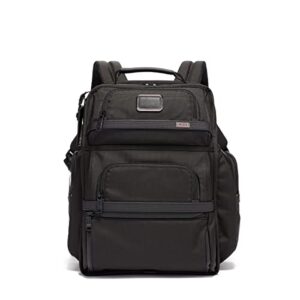tumi alpha 3 brief pack - 15" laptop backpack with padded adjustable straps - stores laptop, tablet, toiletries, snacks, ipads - black