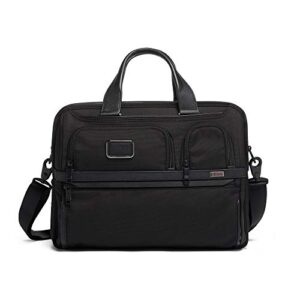 tumi alpha 3 expandable organizer laptop briefcase - 15-inch computer bag for men and women - black