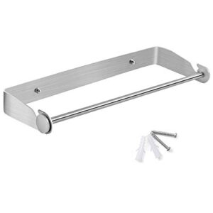 PHUNAYA Under Cabinet Paper Towel Holder Wall Mount for Home Kitchen,Stainless Steel for Large Rolls-Brushed Nickel