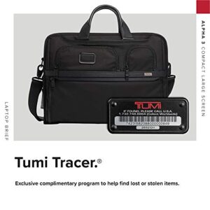 TUMI Compact Large Screen Laptop Brief - With Magnetic Closure - 17-Inch Computer Bag for Men and Women - Black