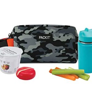 PackIt Freezable Snack Box, Charcoal Camo