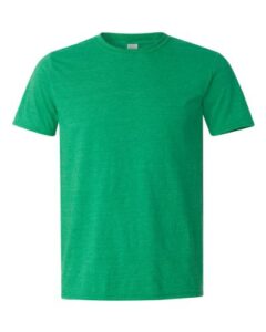 gildan adult softstyle cotton t-shirt, style g64000, multipack, heather irish green (2-pack), medium